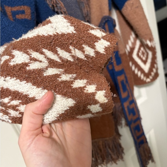 idyllwind Desert Landscape Cardigan in Blue and Brown - Picture 8 of 8